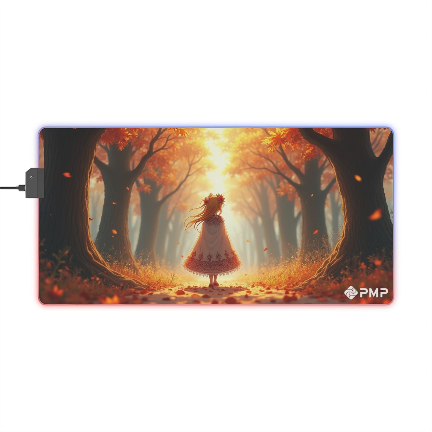 Mouse Pad - Autumn Walk Through The Trees LED Gaming Mouse Pad