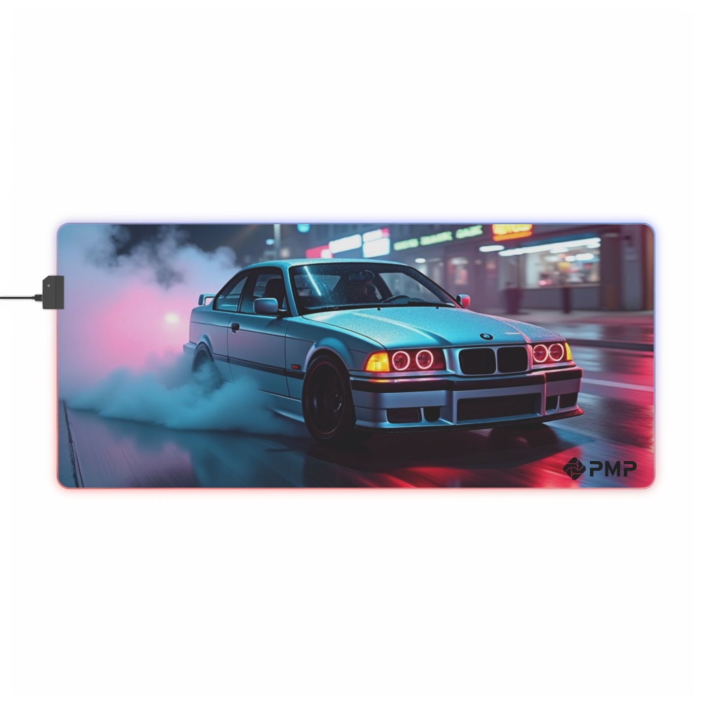 Midnight City Drift Mouse Pad - LED Gaming Mouse Pad