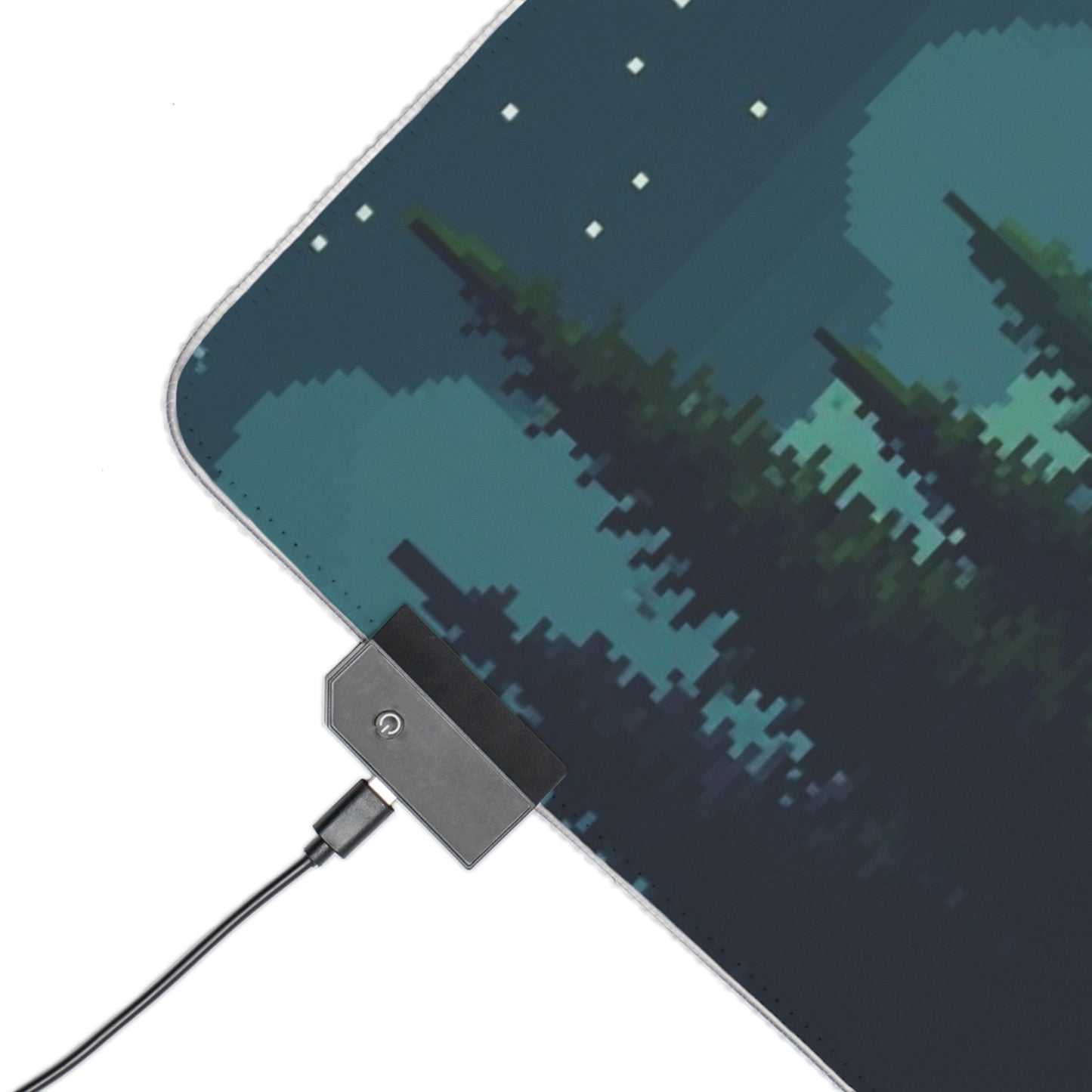 Nigh Forest Scape Pixel Art - LED Gaming Mouse Pad