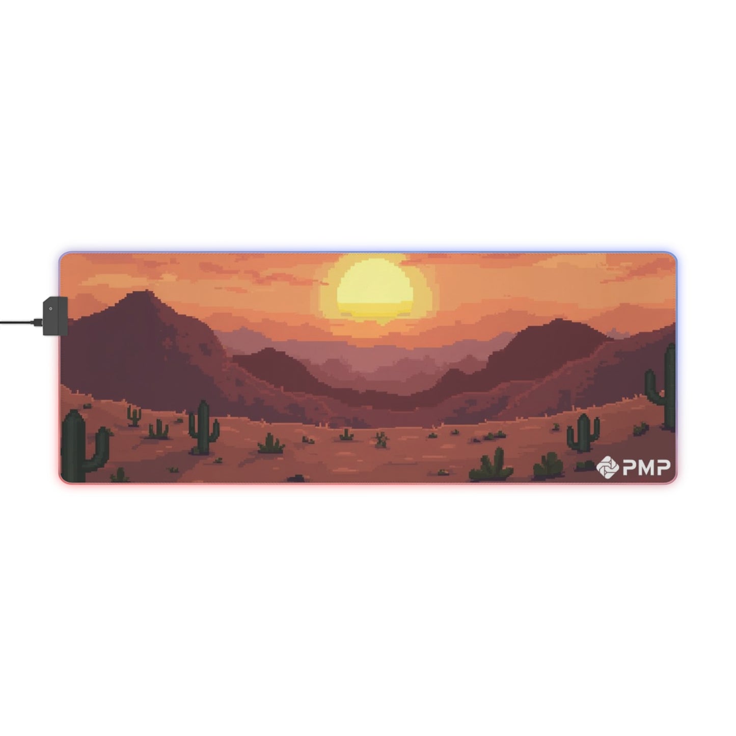 Desert Scape Pixel Art Mouse Pad - LED Mouse Pad