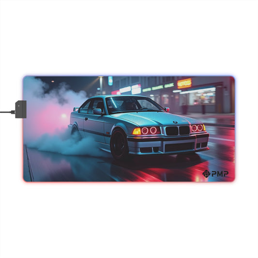 Midnight City Drift Mouse Pad - LED Gaming Mouse Pad