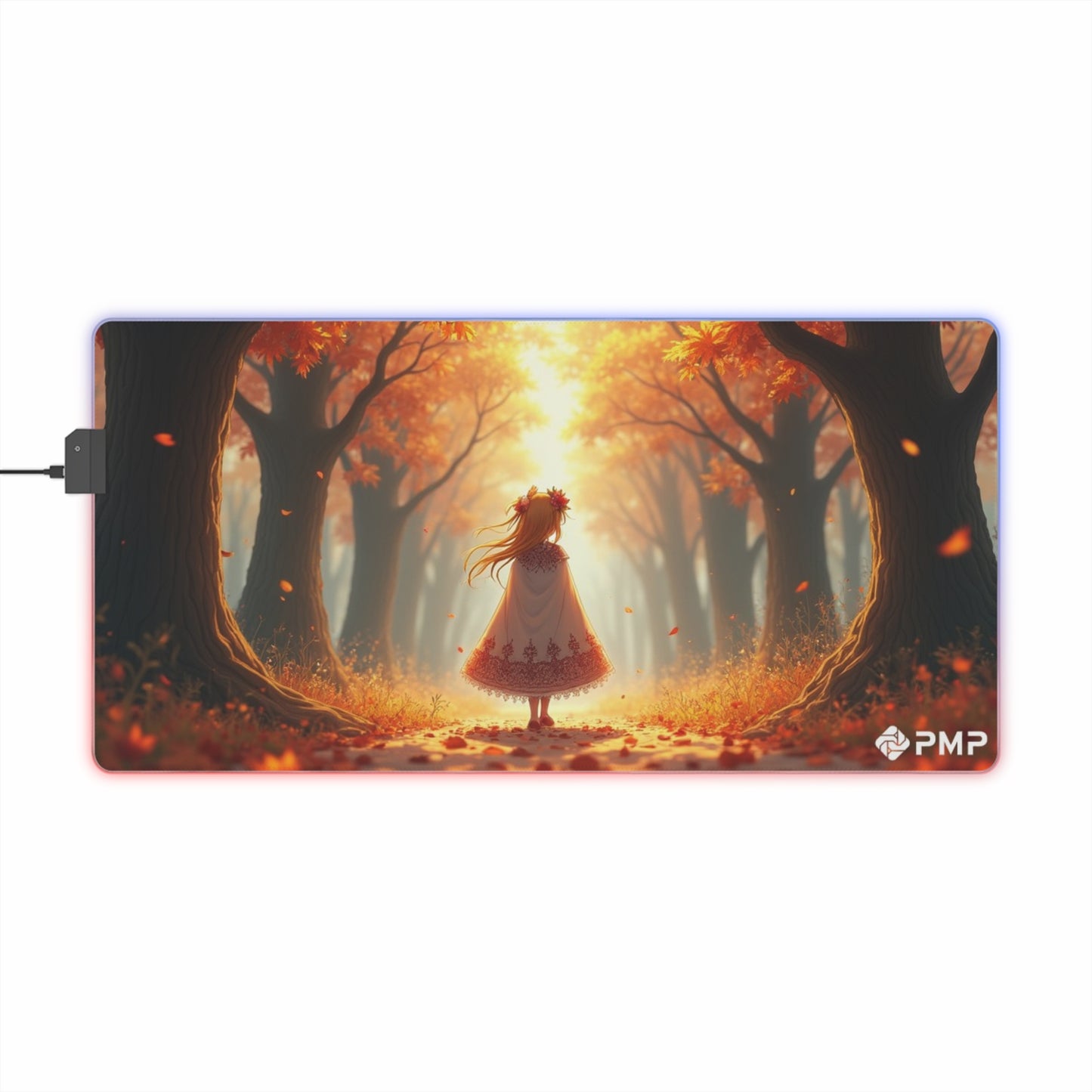 Mouse Pad - Autumn Walk Through The Trees LED Gaming Mouse Pad