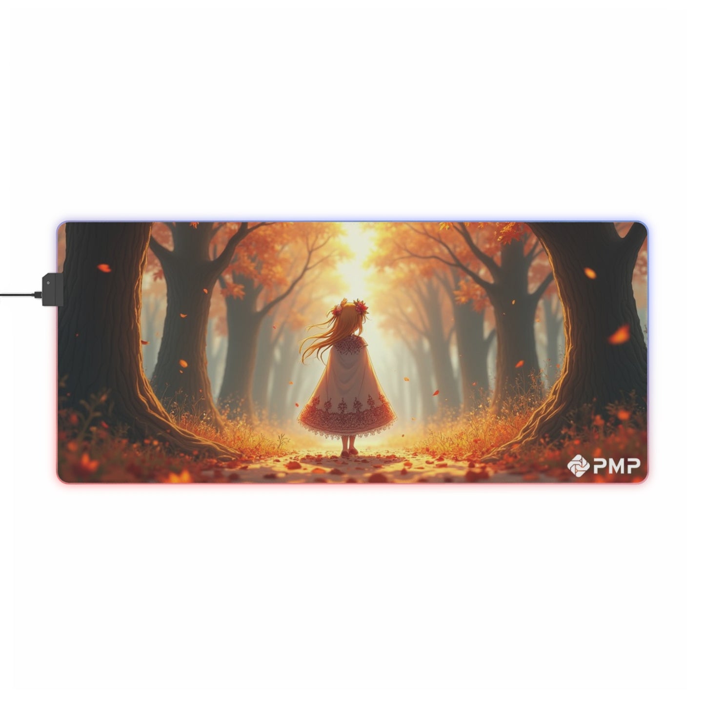 Mouse Pad - Autumn Walk Through The Trees LED Gaming Mouse Pad