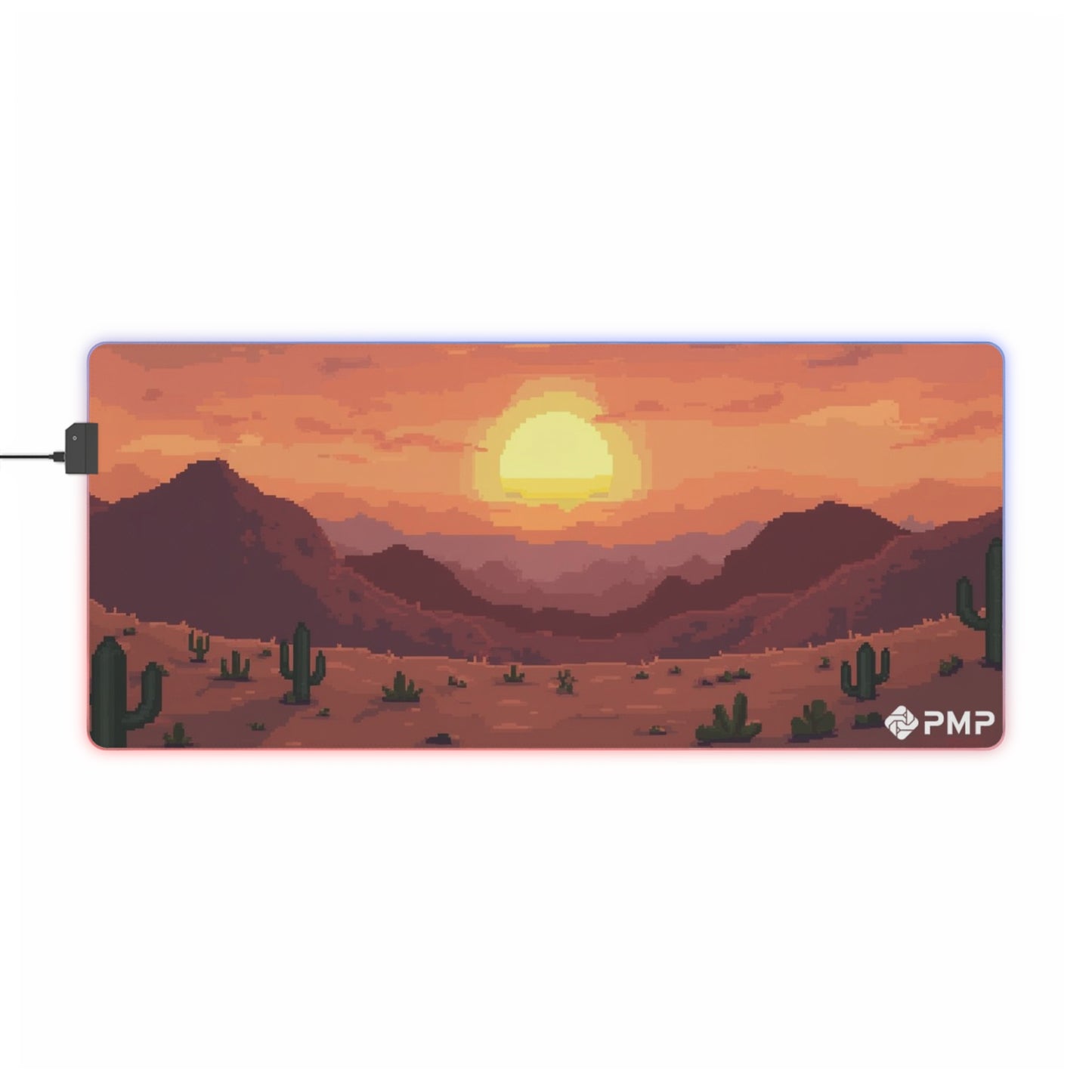 Desert Scape Pixel Art Mouse Pad - LED Mouse Pad