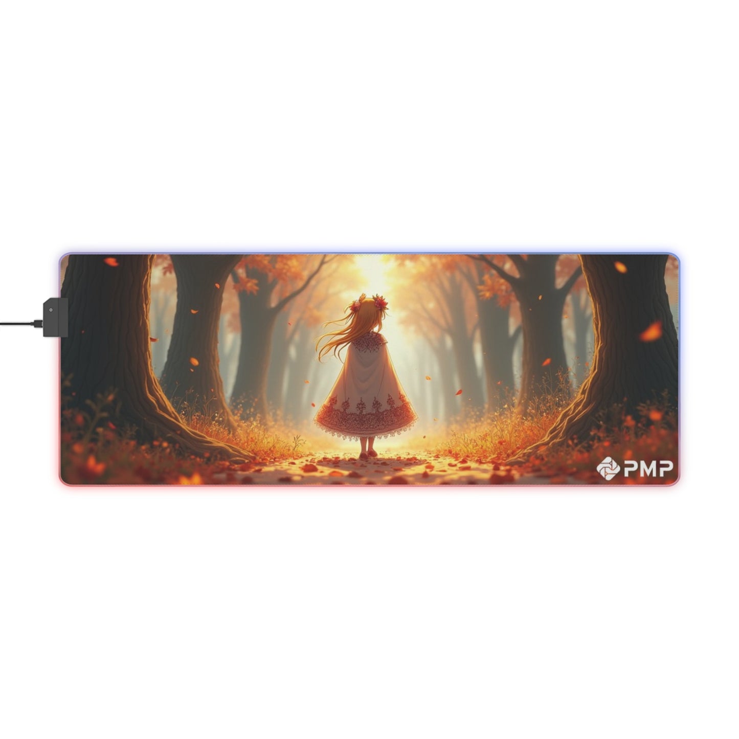 Mouse Pad - Autumn Walk Through The Trees LED Gaming Mouse Pad