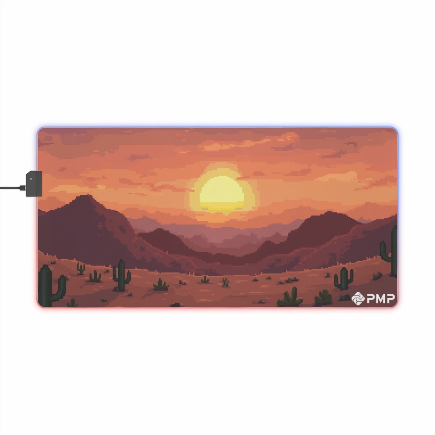 Desert Scape Pixel Art Mouse Pad - LED Mouse Pad