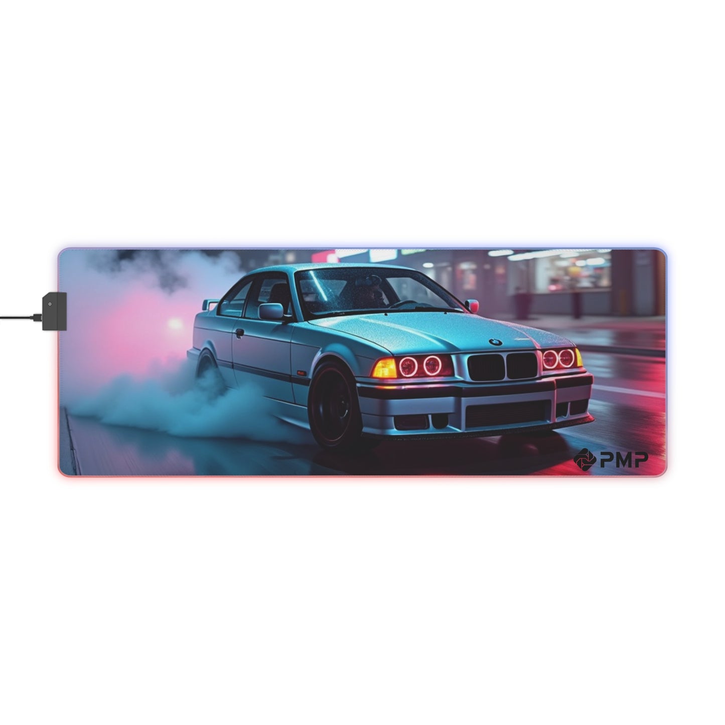 Midnight City Drift Mouse Pad - LED Gaming Mouse Pad