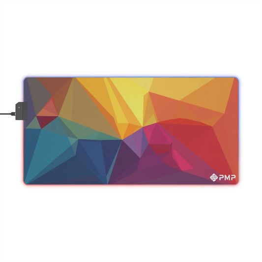 Geometric Colour Burst - LED Gaming Mouse Pad