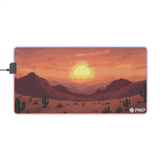 Desert Scape Pixel Art Mouse Pad - LED Mouse Pad